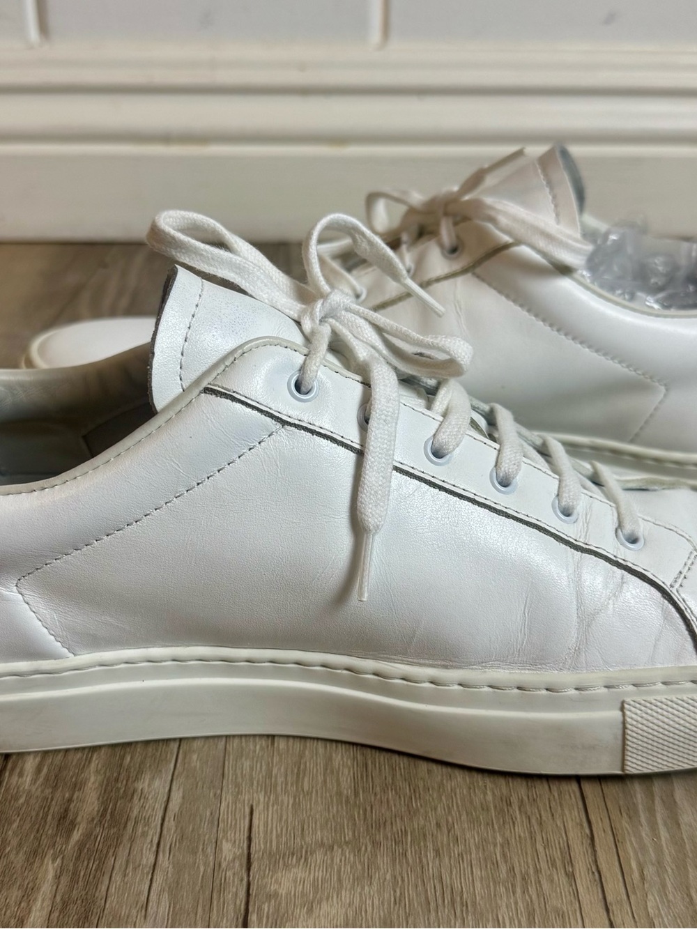 Common Projects Achilles Low White Black Leather Sneakers 43 US 10